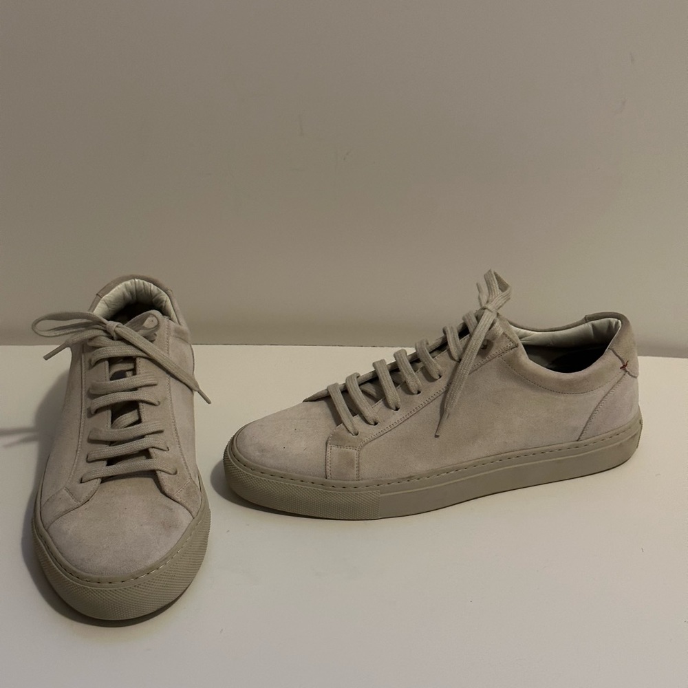 Del Toro womens grey suede sneakers